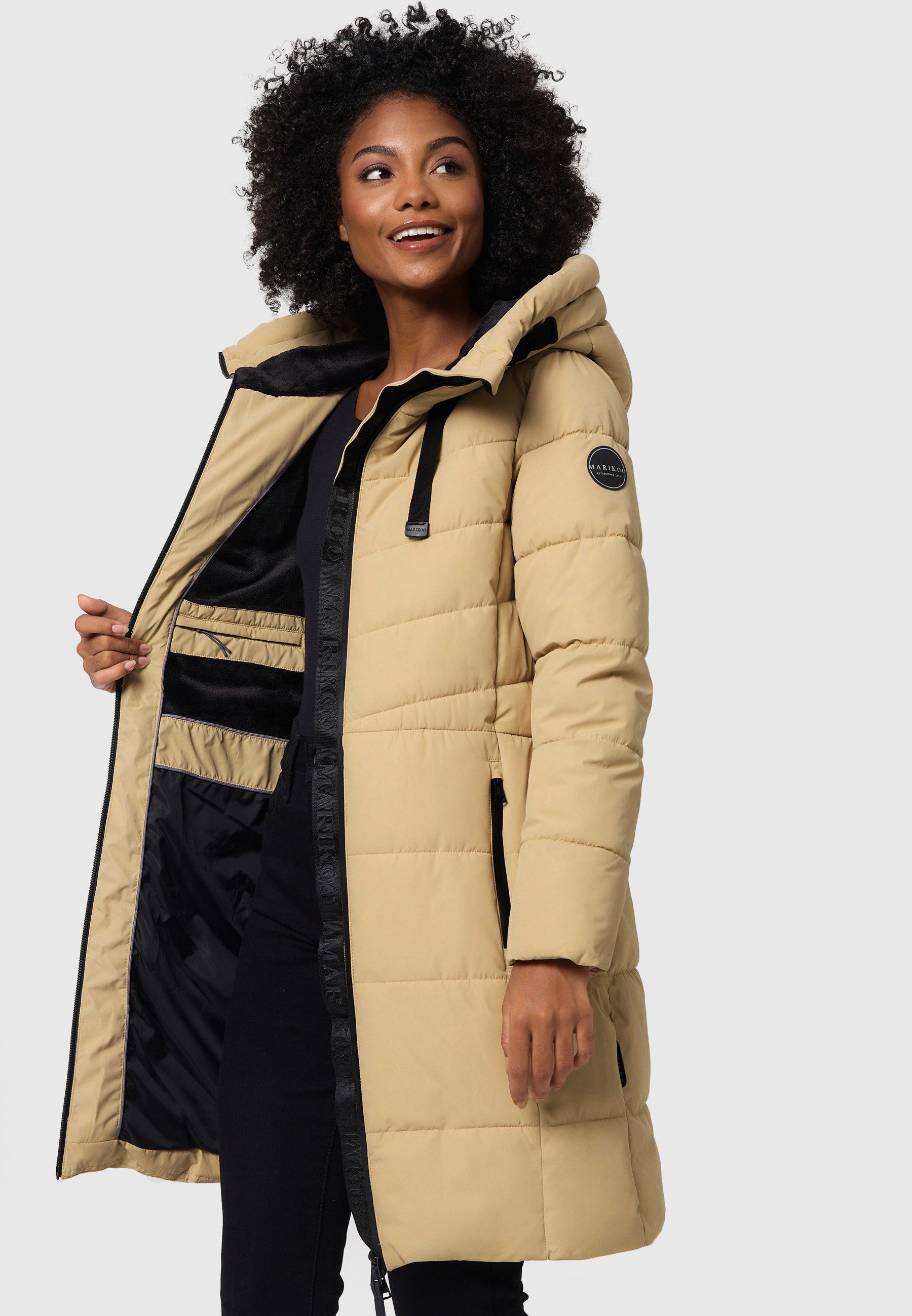 Marikoo Winterjacke Natsukoo XVI Stepp Mantel mit großer Kapuze