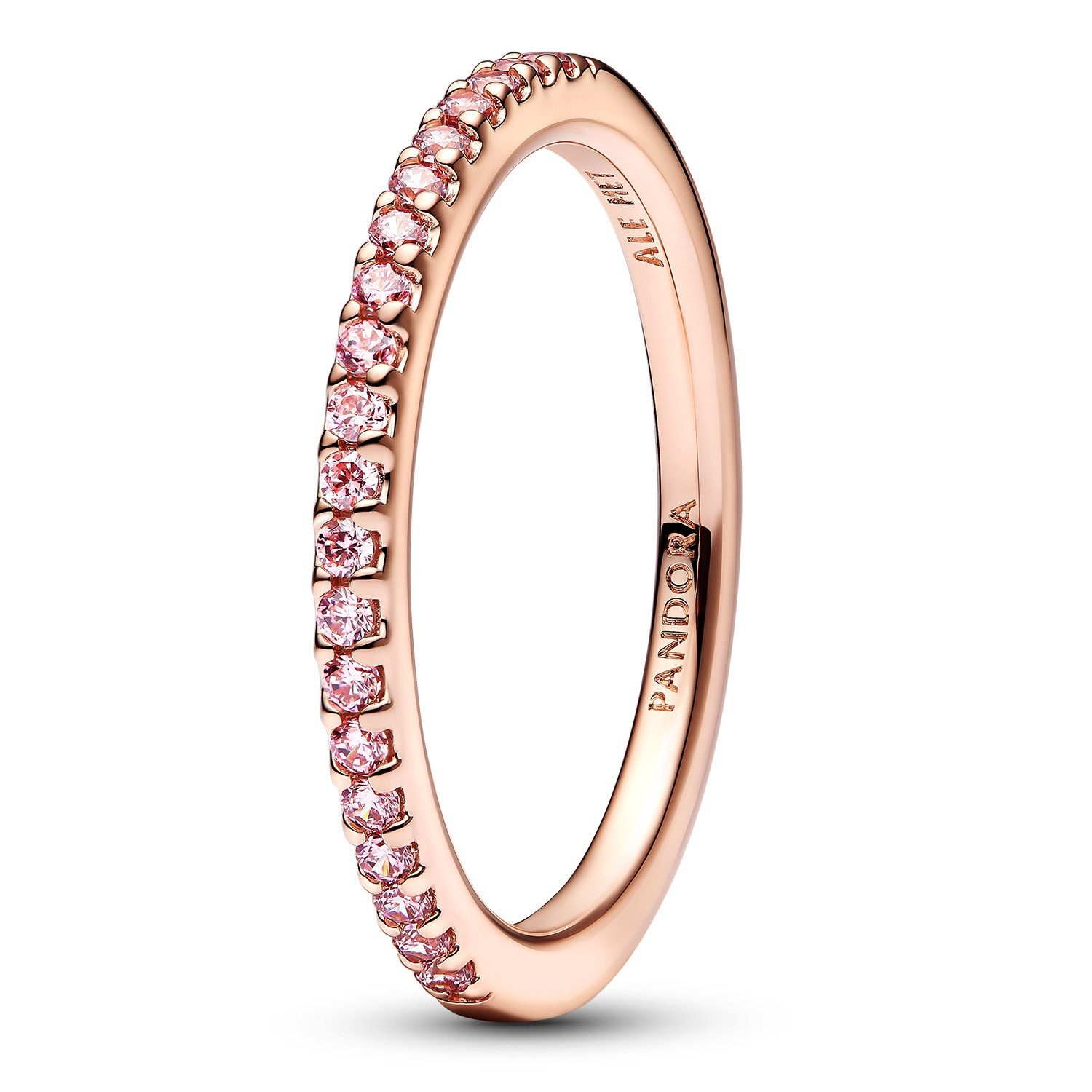 Pandora Fingerring Funkelndes Pink Band Roségoldfarben günstig online kaufen