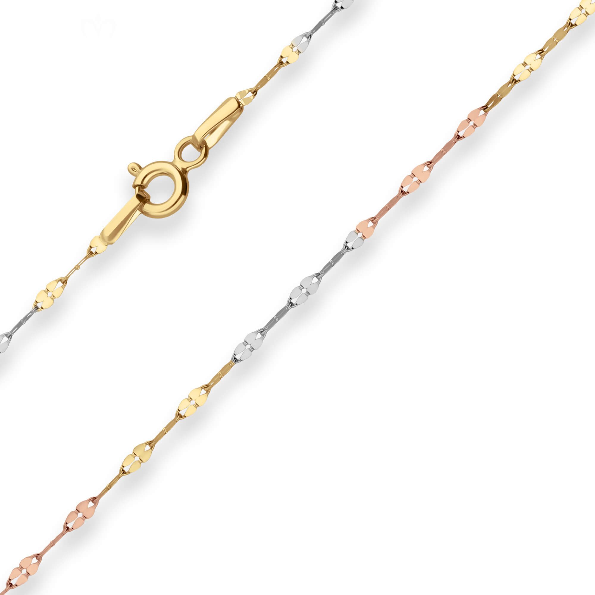 Schmuck Krone Goldarmband 1,5mm Armband Fantasiekette aus 585 Gelbgold 19cm, Gold 585