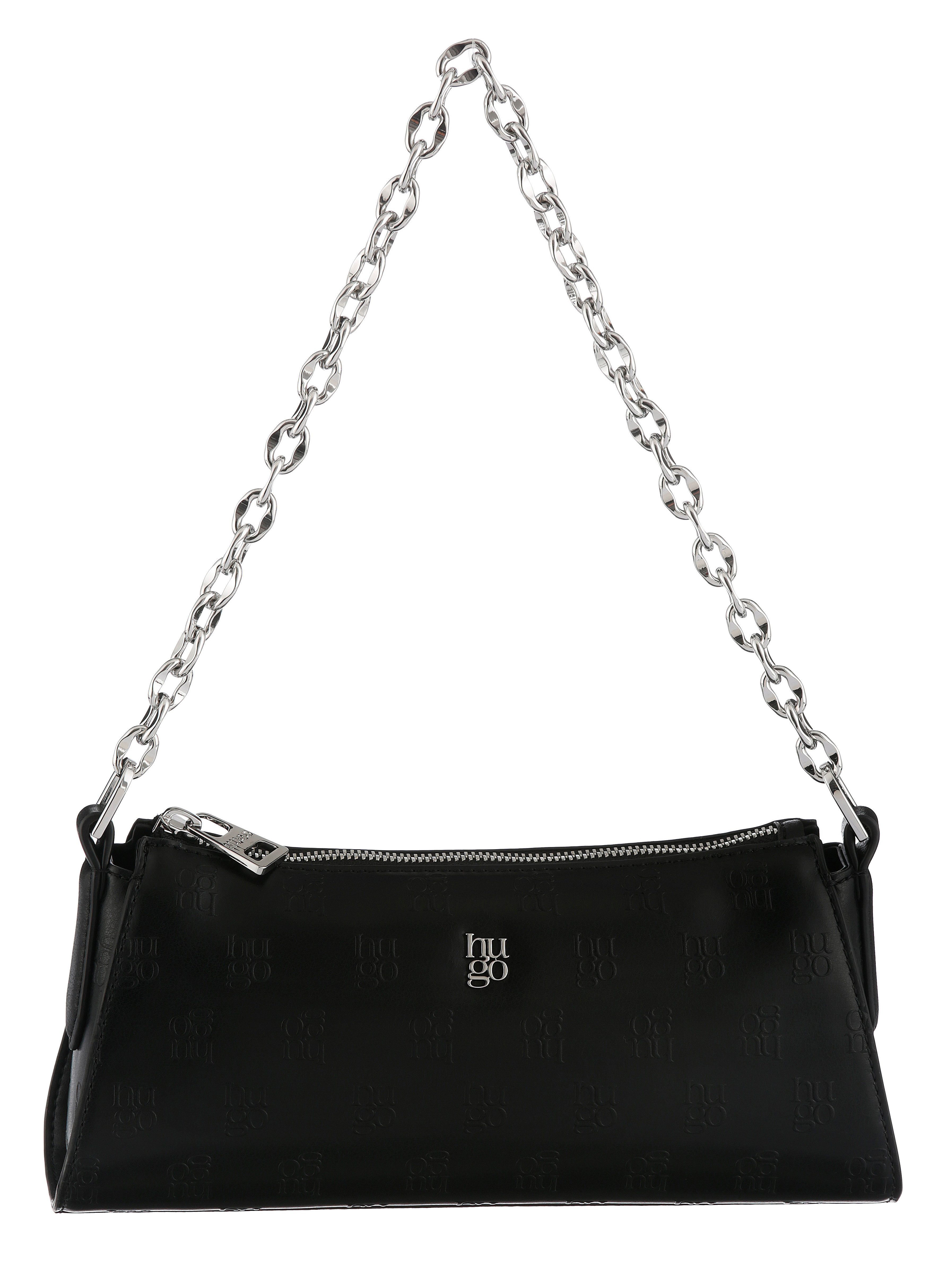 HUGO Umhängetasche Chris 2.0, Abendtasche, Handtasche, Partytasche, Schultertasche mit Zierkette
