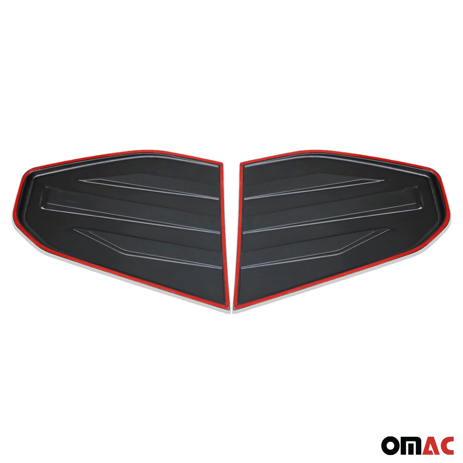 OMAC Frontstoßstange 2022-2025 Dacia Jogger Heckfenster-Verkleidung MPV Schwarz 2 tlg, 2-St., Langlebig,Einfache Reinigung,Einfache Installation,Rostbeständig