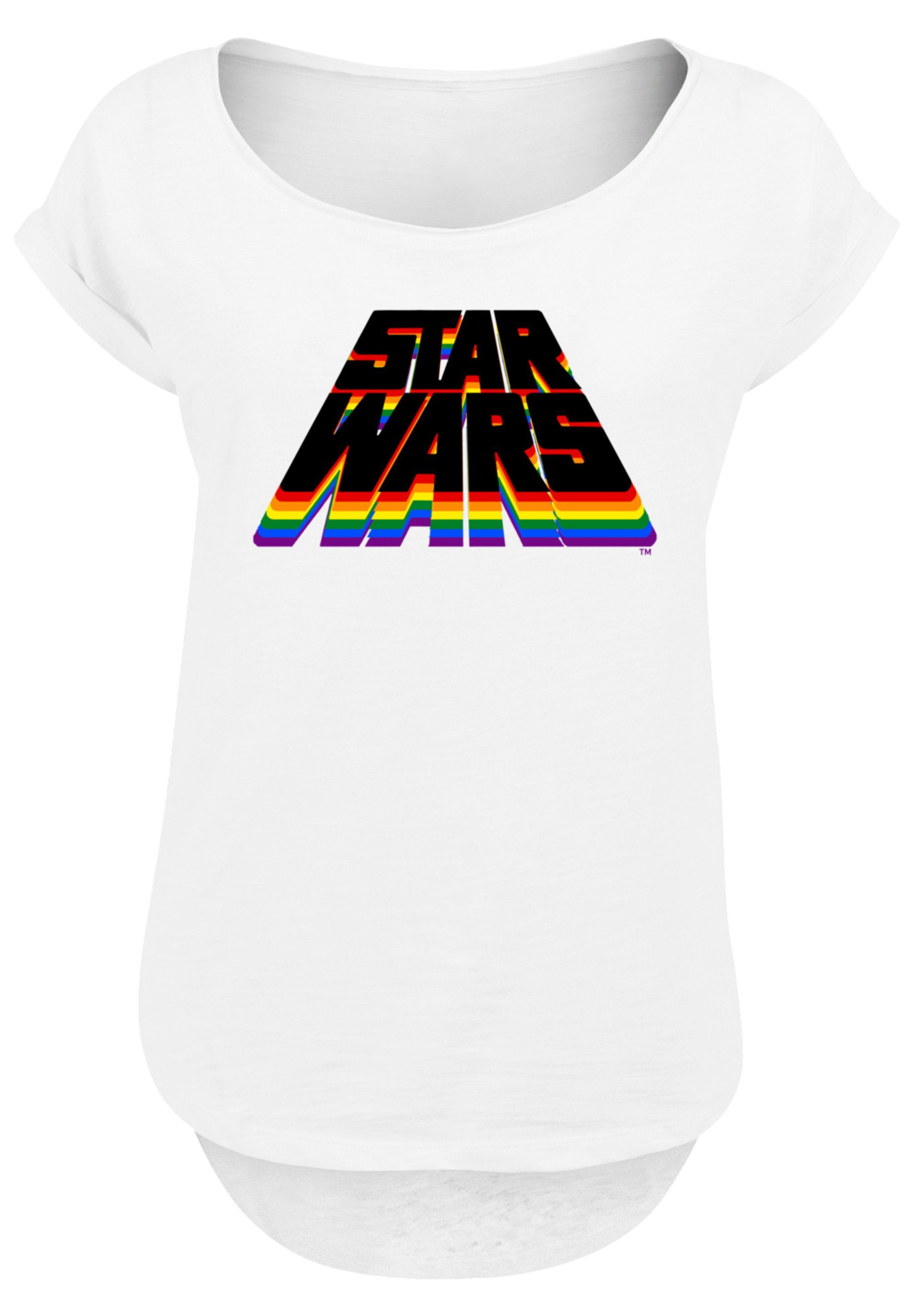 F4NT4STIC T-Shirt Star Damen Qualität, lang Wars Premium Pride Hinten Vintage T-Shirt extra geschnittenes