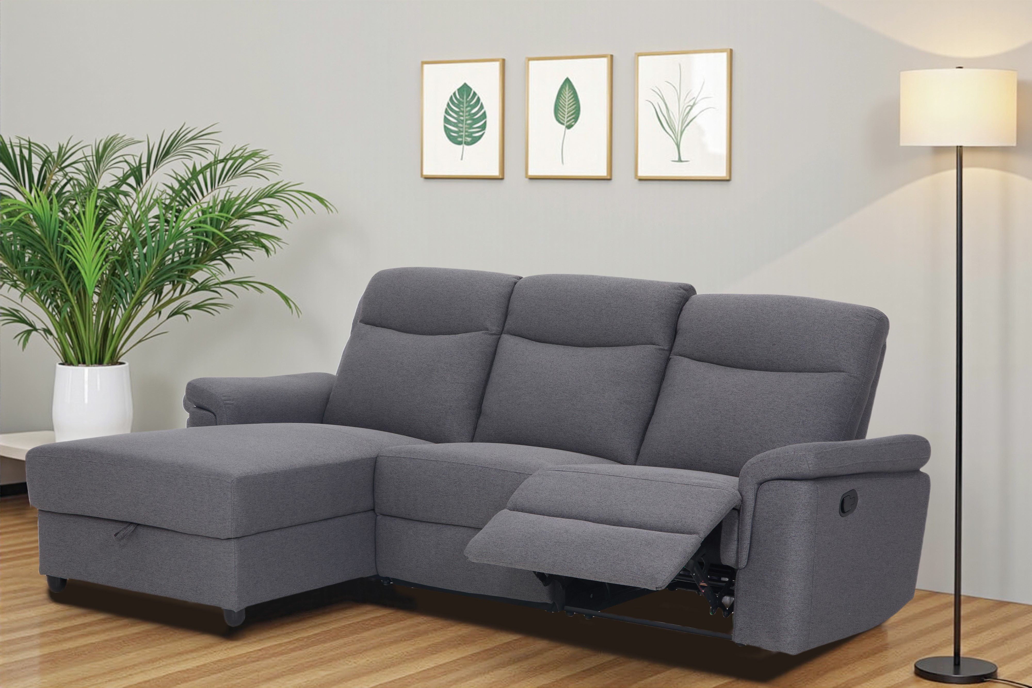 Home affaire Ecksofa "BRIONNE, L-Form, 255cm, manuelle u. elektrische Funkt günstig online kaufen
