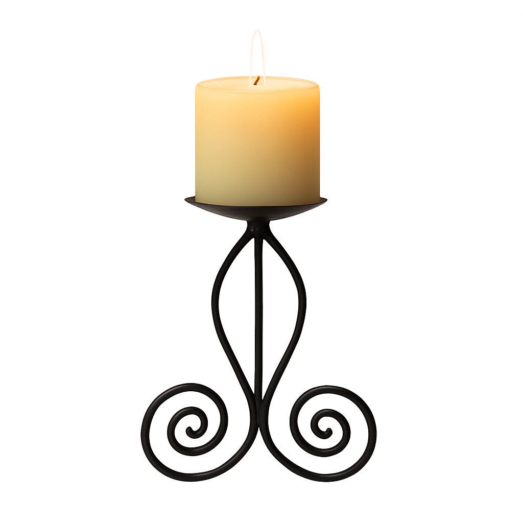 Marrakesch Orient & Mediterran Interior Kerzenständer Kerzenständer Kerzenhalter Handarbeit aus Eisen mediterran Halima 22cm (1 St), Handarbeit