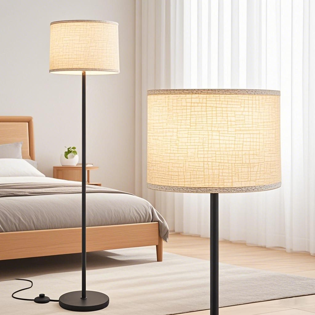 Stehlampe Standleuchte, Stehleuchte, Nachttisch, Bettlampe, Leselampe