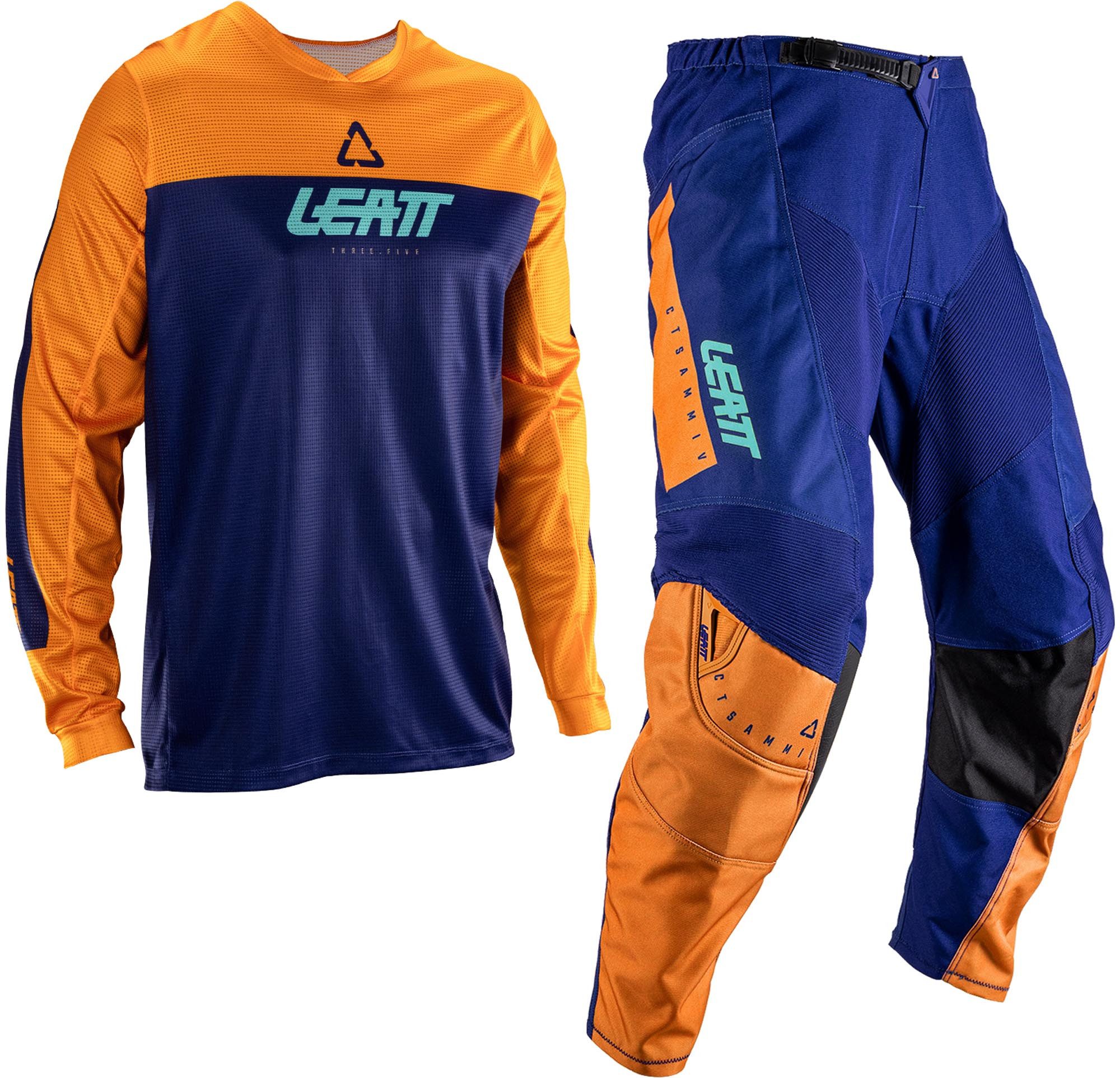 Leatt Motorradhandschuhe Moto Ride Kit 3.5 V26 Jugend Motocross Jersey und Hose Set Atmungsaktiv robust