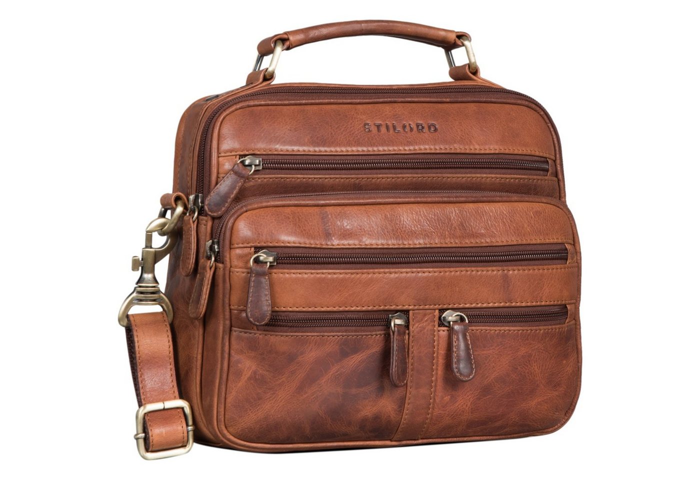 STILORD Schultertasche "Veland" Vintage Messenger Bag für Herren Echtleder
