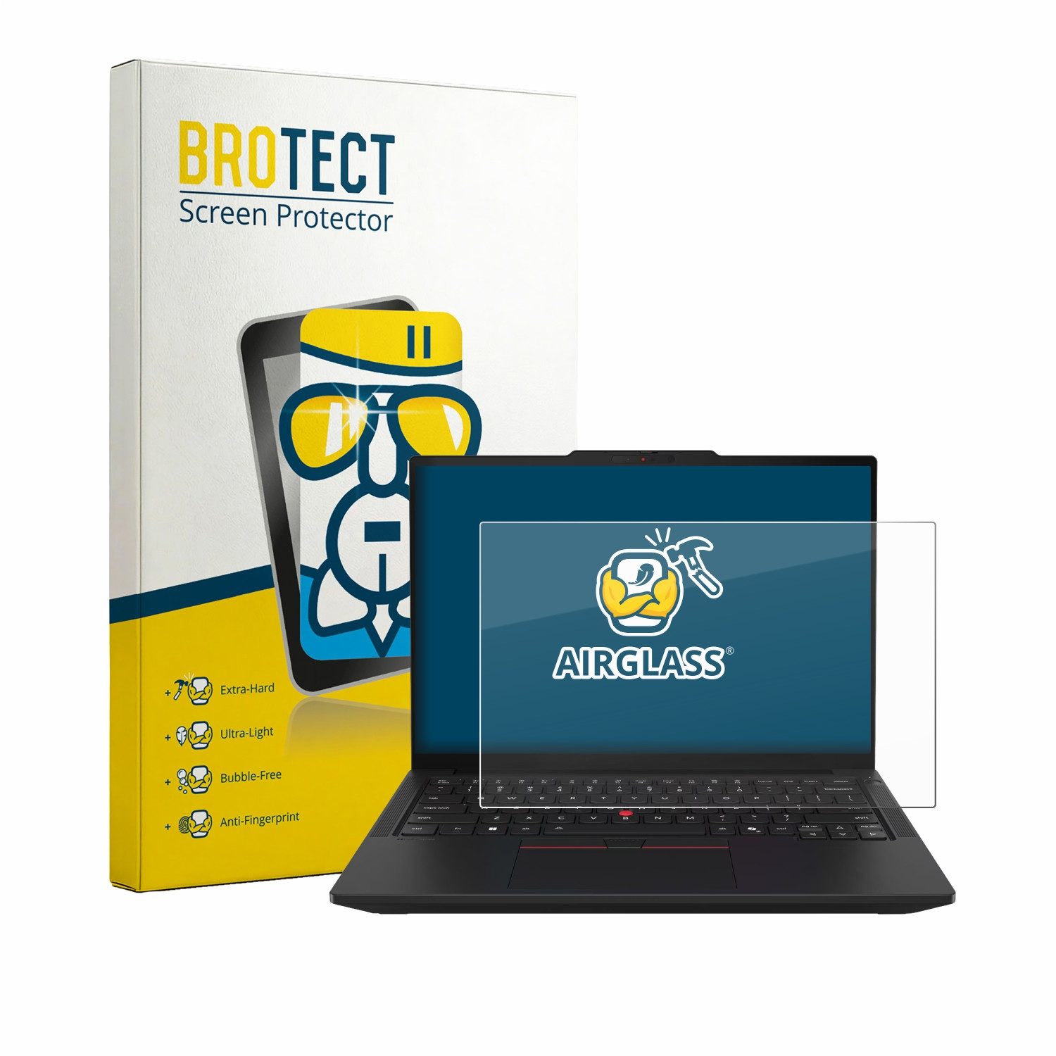BROTECT Displayschutzglas Folie für Lenovo ThinkPad T14 Gen 7, Schutzfolie Glas Panzer Display Schutz klar