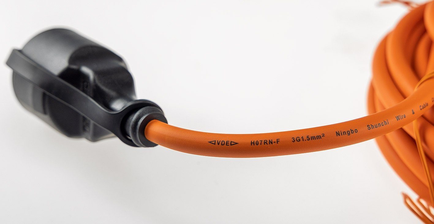 ChiliTec Gartensteckdose ChiliTec Verlängerungskabel, IP44, Orange H07RN-F 3G1,5, Außenbereich