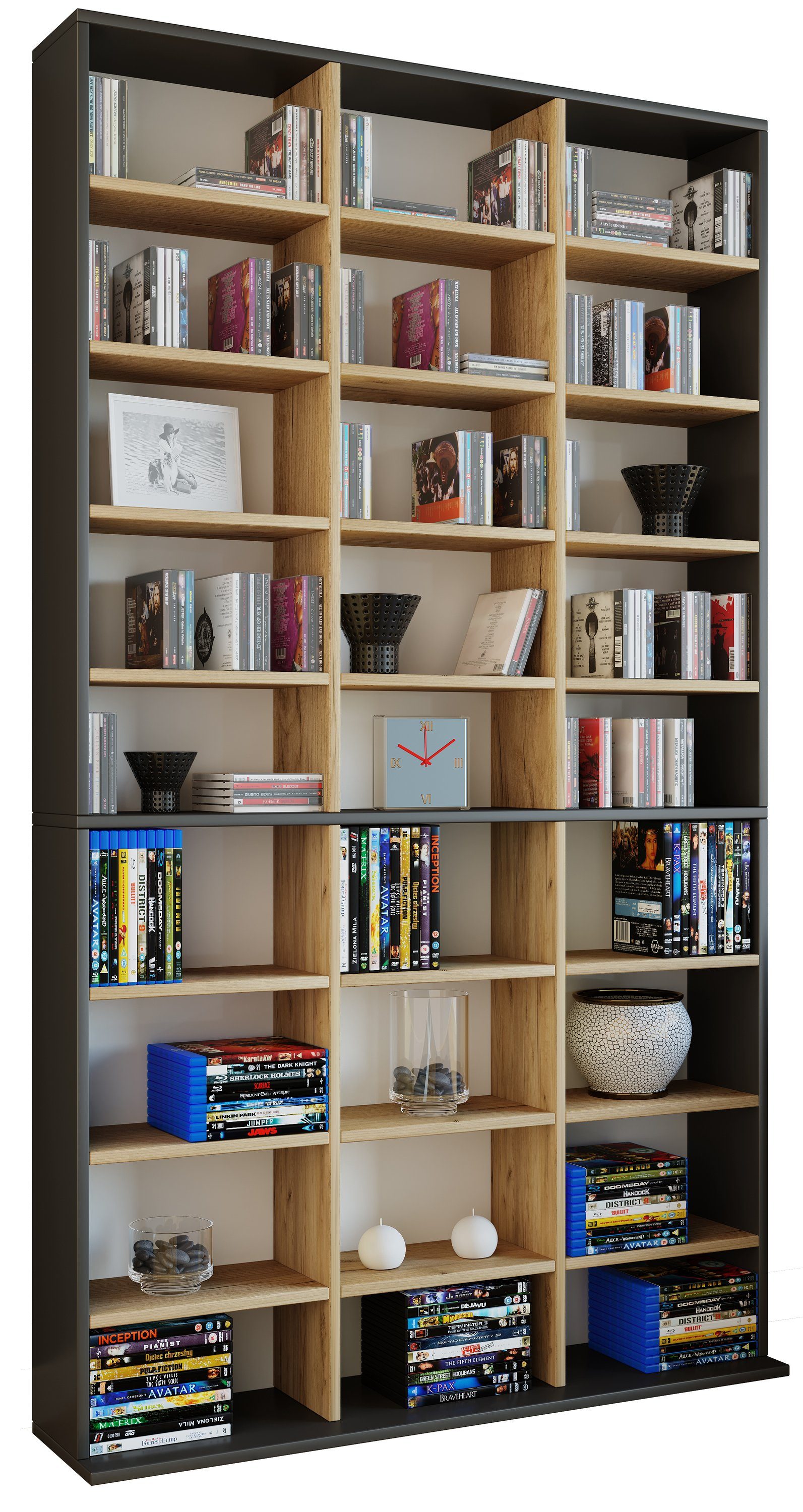 VCM Standregal Holz CD DVD Standregal Bücherregal Regal Megosa XL günstig online kaufen