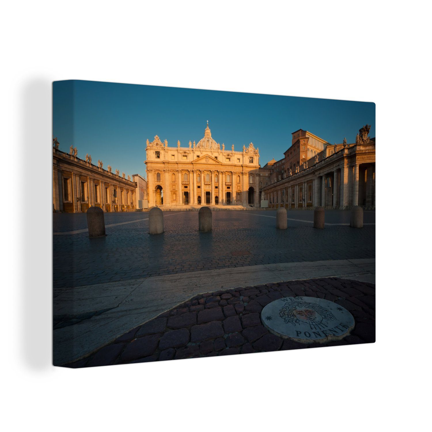Petersplatz cm Wandbild Der OneMillionCanvasses® in Rom, Leinwandbild 30x20 (1 Leinwandbilder, St), Aufhängefertig, Wanddeko,