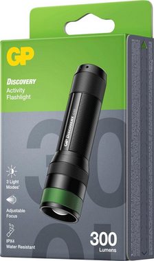 GP Batteries Taschenlampe Discovery C32, inkl. 3x AAA Batterie, Metallgehäuse, Leuchtmodi Max/Niedrig/SOS