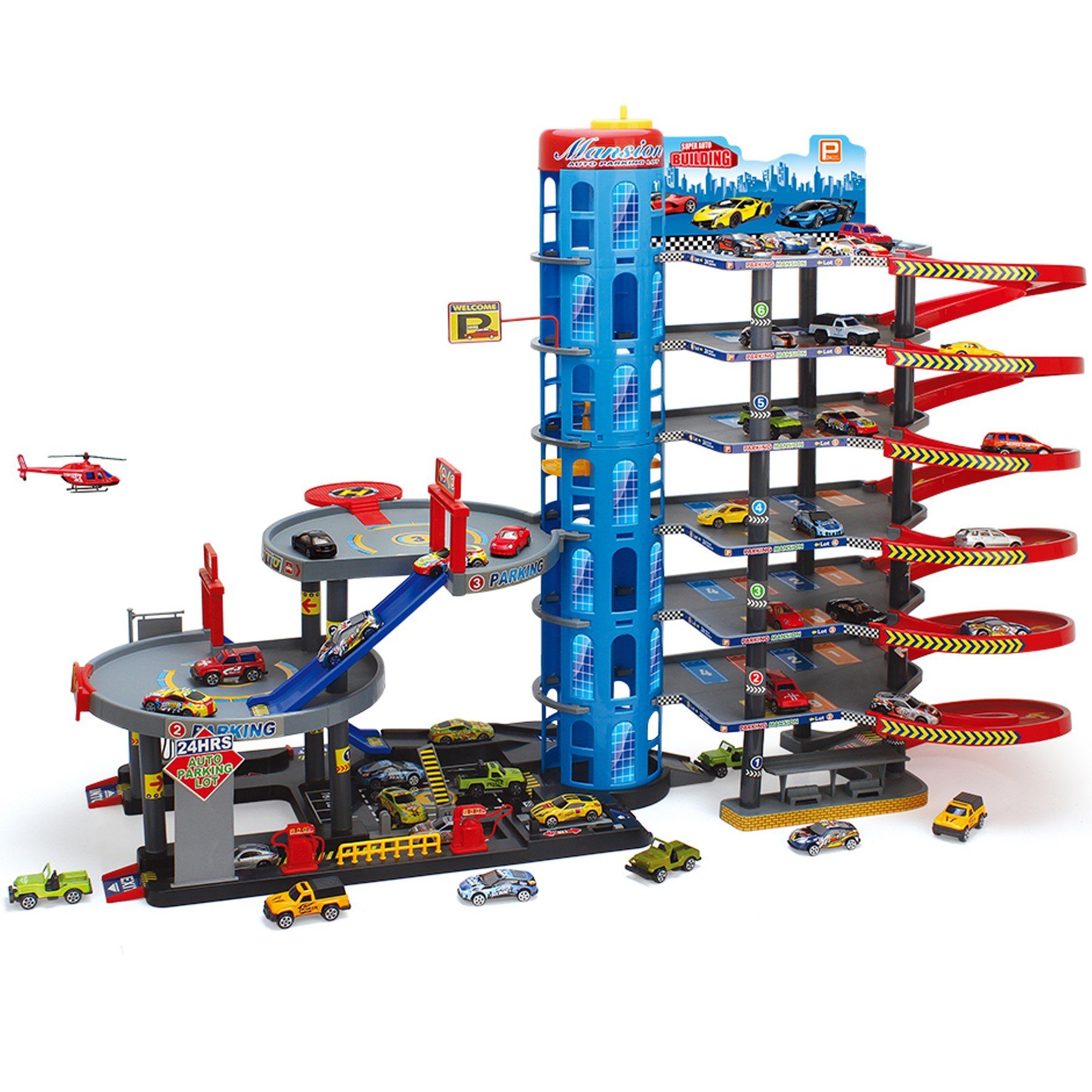 TikTakToo Spiel-Parkhaus Parktower 9 Ebenen Parkhaus günstig online kaufen