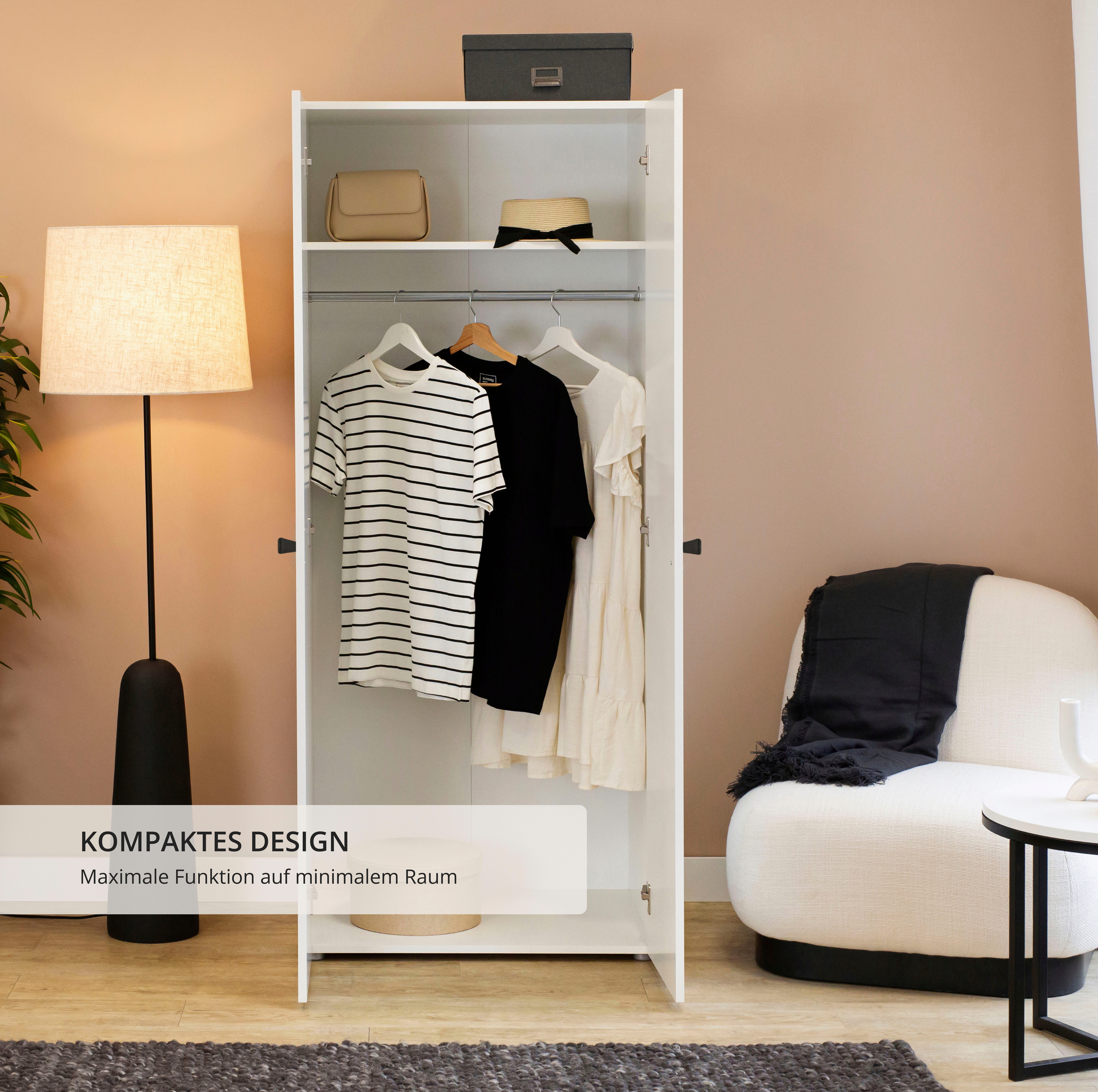 Schlafkontor Drehtürenschrank Base Kleiderschrank Joe Garderobe Hochschrank Wäscheschrank, Bega Schrank Schlafzimmer Bestseller