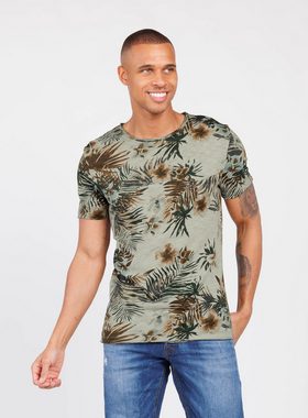Key Largo T-Shirt T-Shirt Playa Hawaii Flower Printshirt vintage Look MT00489 Rundhalsauschnitt allover Print kurzarm regular fit