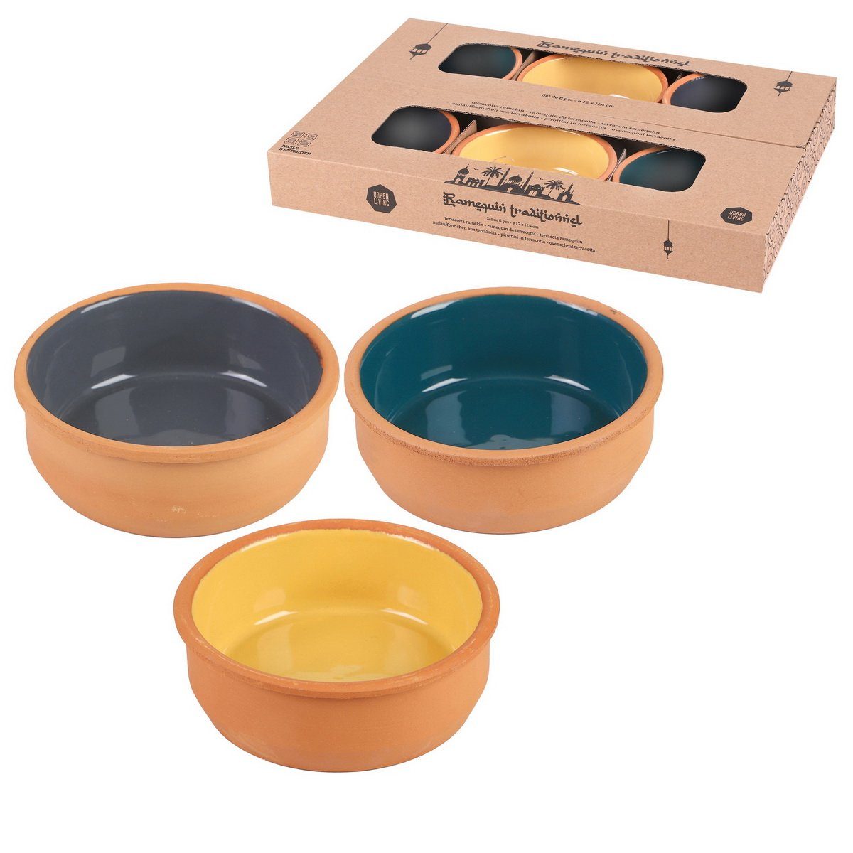 Servierschale Terracotta-Schalen ⌀ 12 x 4 cm Tapas Schale Antipastischale Dipschale