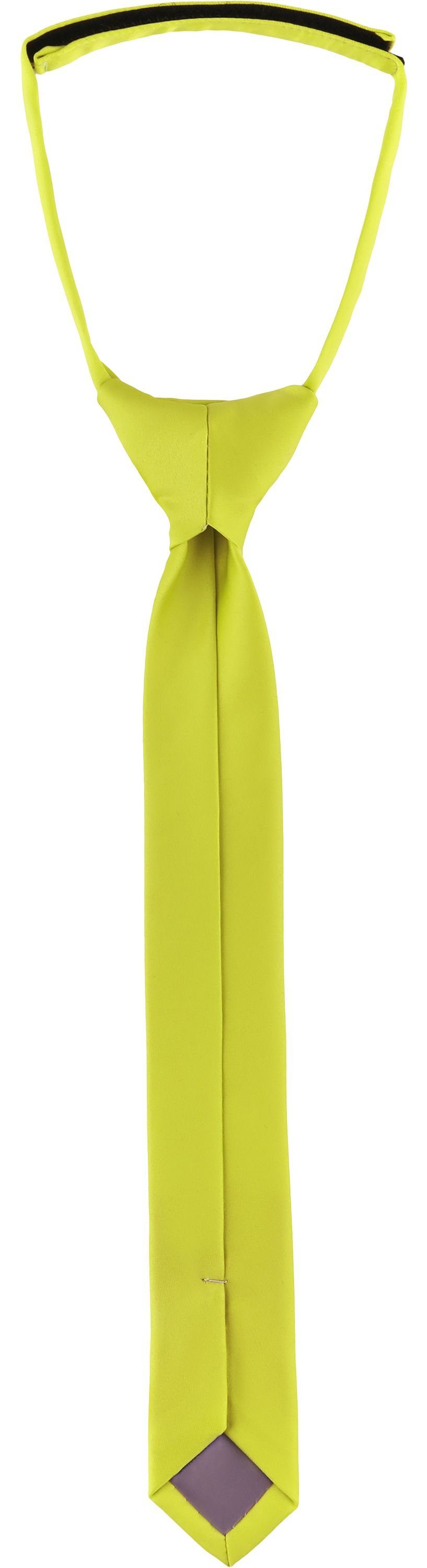 x Krawatte (Set, 4cm) Ladeheid Kinder (31cm 1-St) Limone KJ Krawatte Jungen