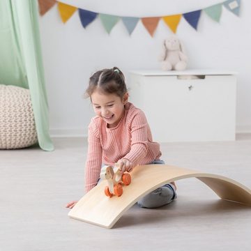 Navaris Balanceboard Balance Board für Kinder - Indoor Wippe ab 3 Jahren, Natur