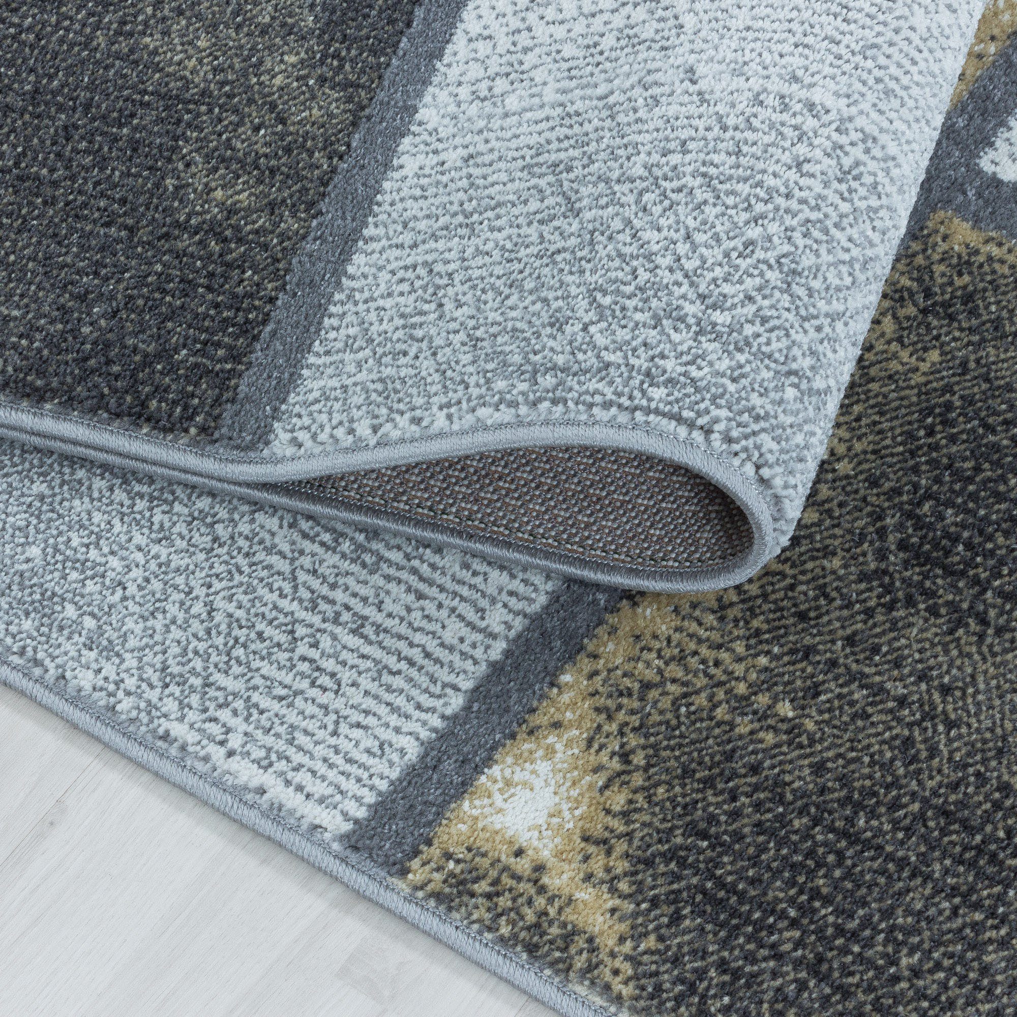 Ayyildiz Teppiche Teppich OTTAWA 4201, rechteckig, Höhe: 8 mm, Karo Muster, Kurzflor, Wohnzimmer