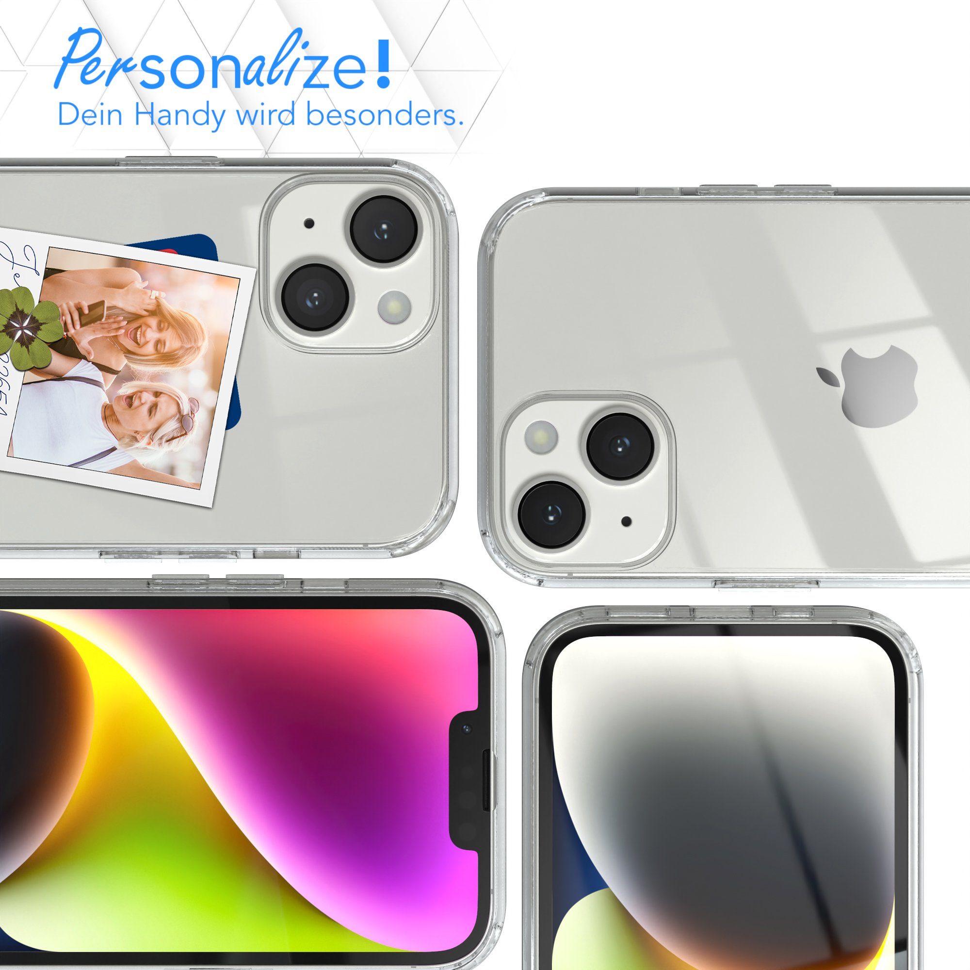 EAZY CASE Handyhülle Crystal Clear Case für Apple iPhone 14 6,1 Zoll, Schutzhülle Kameraschutz Silikonhülle Transparent Handyhülle Slimcover – Bild 5 von 5