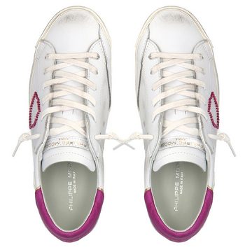 PHILIPPE MODEL Sneaker PARIS PRSX Broderie Blanc Mauve Sneaker