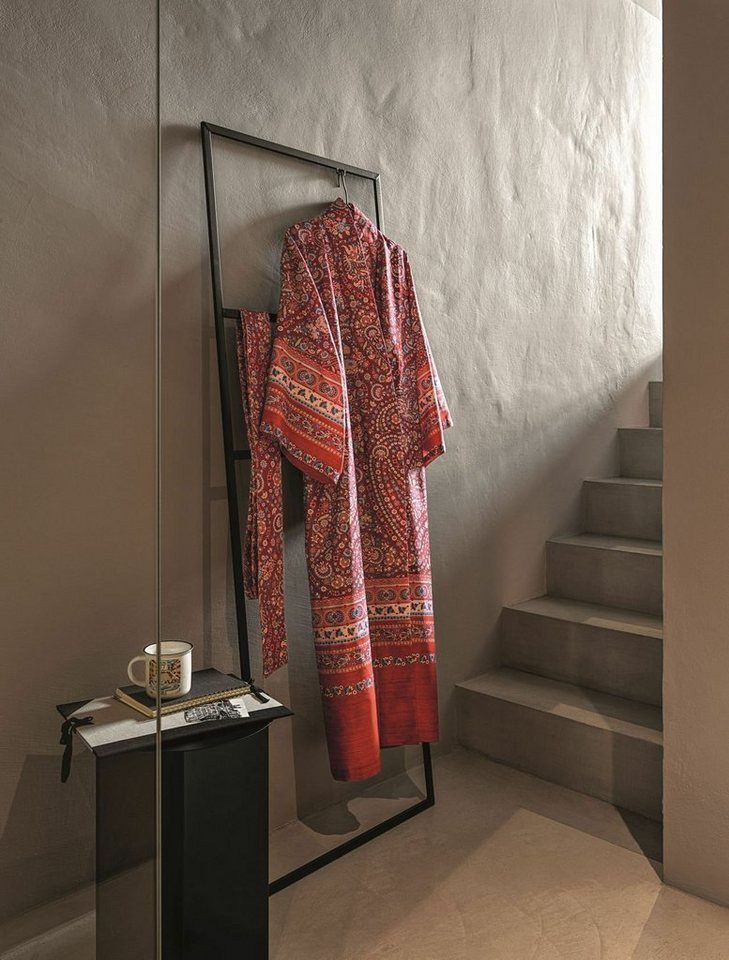 Bassetti Kimono PIAZZA DI SPAGNA R1 in L/XL, 100% Baumwolle, mit Bindegürtel, Mako-Satin