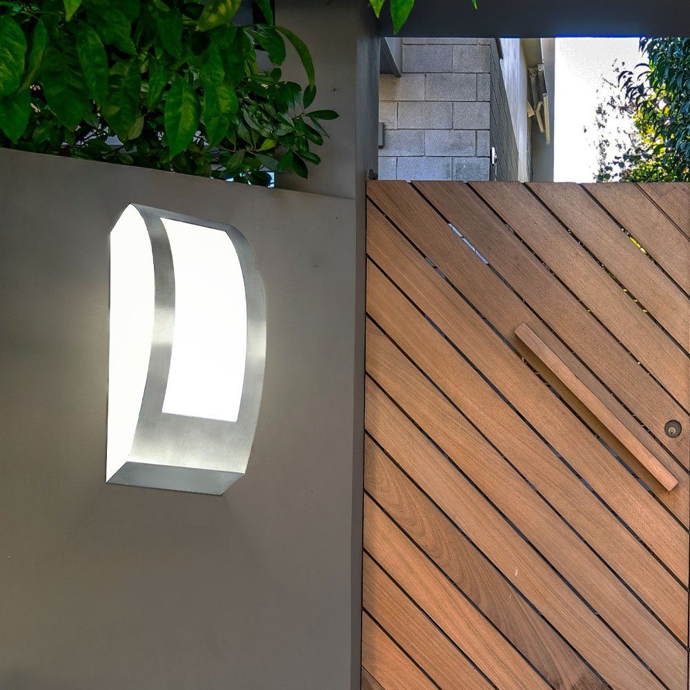 etc-shop Außen-Wandleuchte, 2er Set Fassaden Tür Strahler Beleuchtung LED Wand Garten Haus