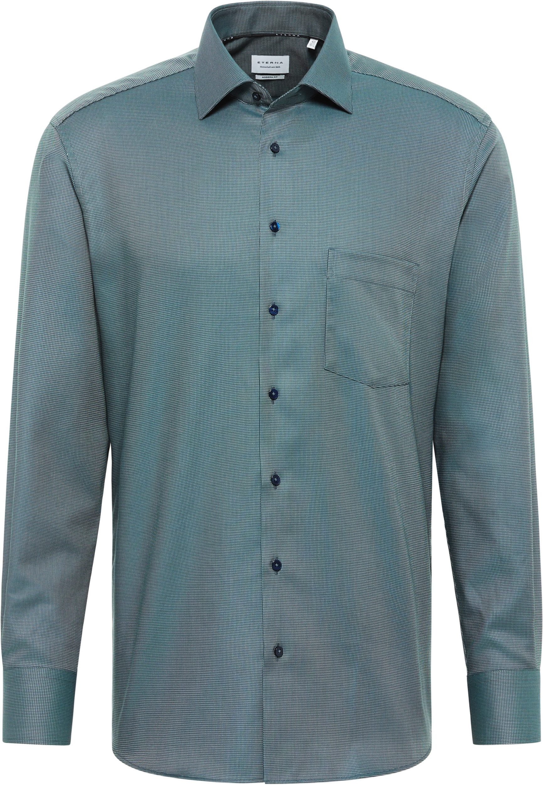 Eterna Businesshemd Herren Twillhemd MODERN FIT 1/1 salbeigrün 44_H_1/1
