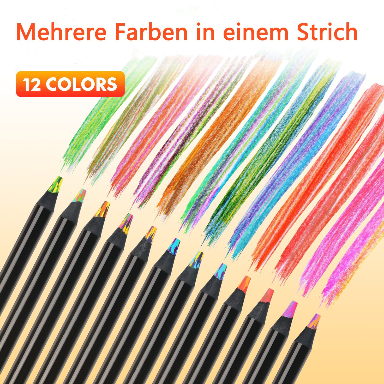 CLTYQ Buntstift Ostergeschenke Kinder, Mitgebsel Kindergeburtstag, 8 Farben, (8-tlg), Regenbogenstift, Ostern Geschenke Bastelset Kinder