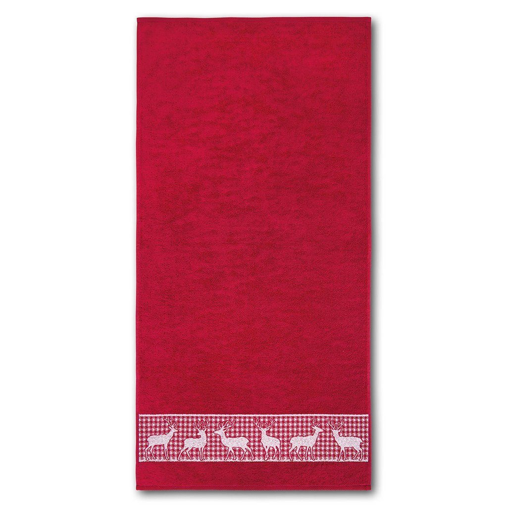Dyckhoff Gästehandtuch Dyckhoff Gästetuch 'Hirschparade' 30 x 50 cm günstig online kaufen