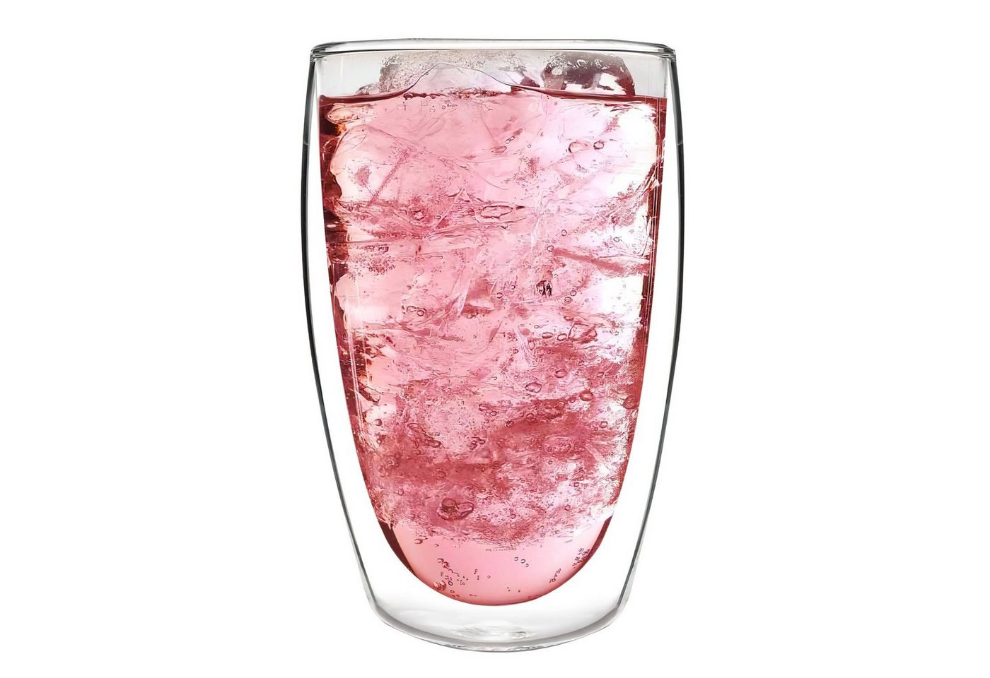 Dimono Latte-Macchiato-Tasse Doppelwandiges Trinkglas 450ml – Latte-Macchiatogläser Borosilikat Set, 1-tlg., Borosilikat-Glas, Wasser- Longdrink- & Cocktailgläser