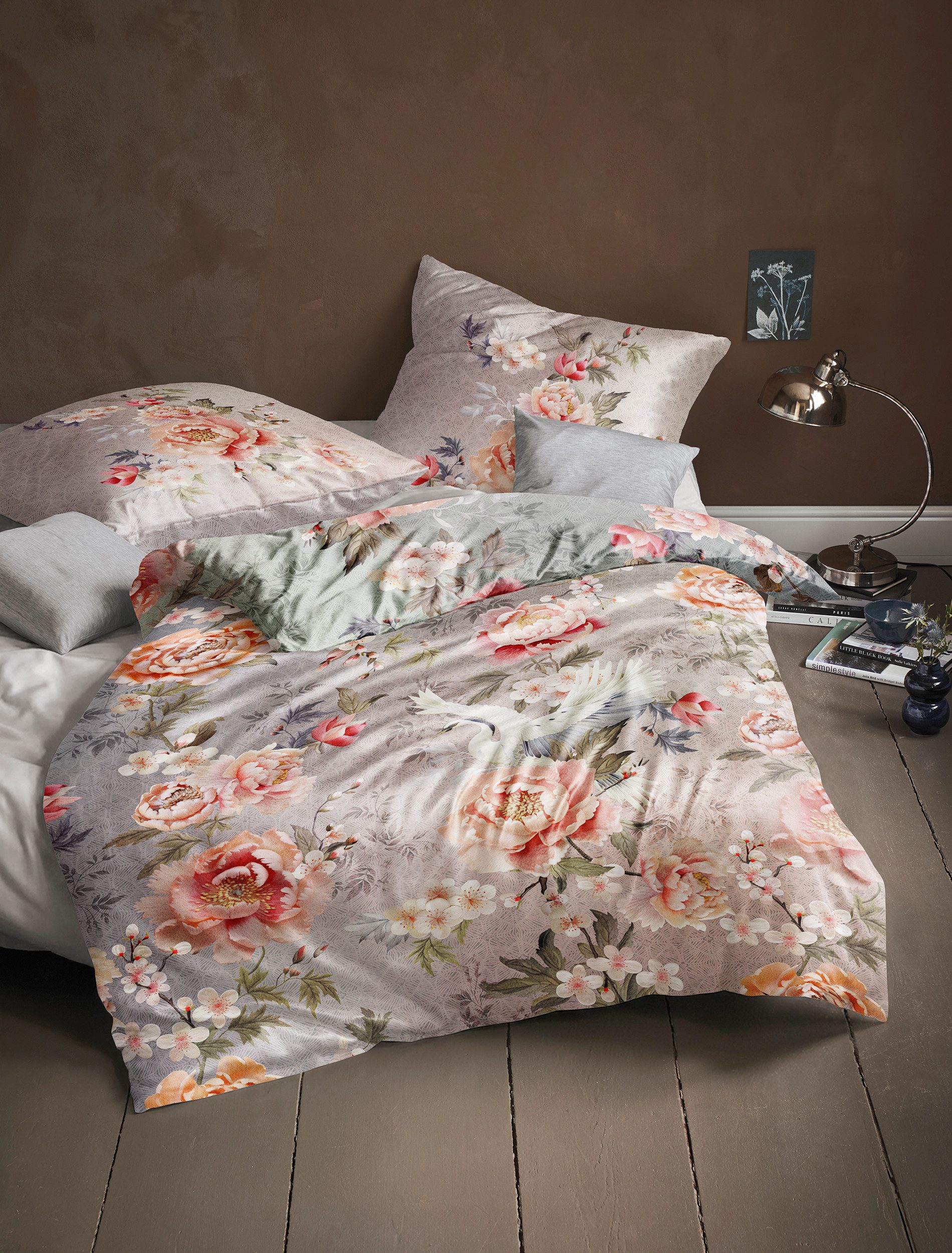Irisette Bettwäsche Wave 8782, Mako-Satin, 2 teilig, Mako-Satin, anschmiegsam und atmungsaktiv, Ganzjahresqualität