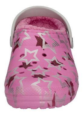 Crocs CLASSIC LINED DISCO DANCE PARTY CLOG KIDS Hausschuh Taffy Pink Multi