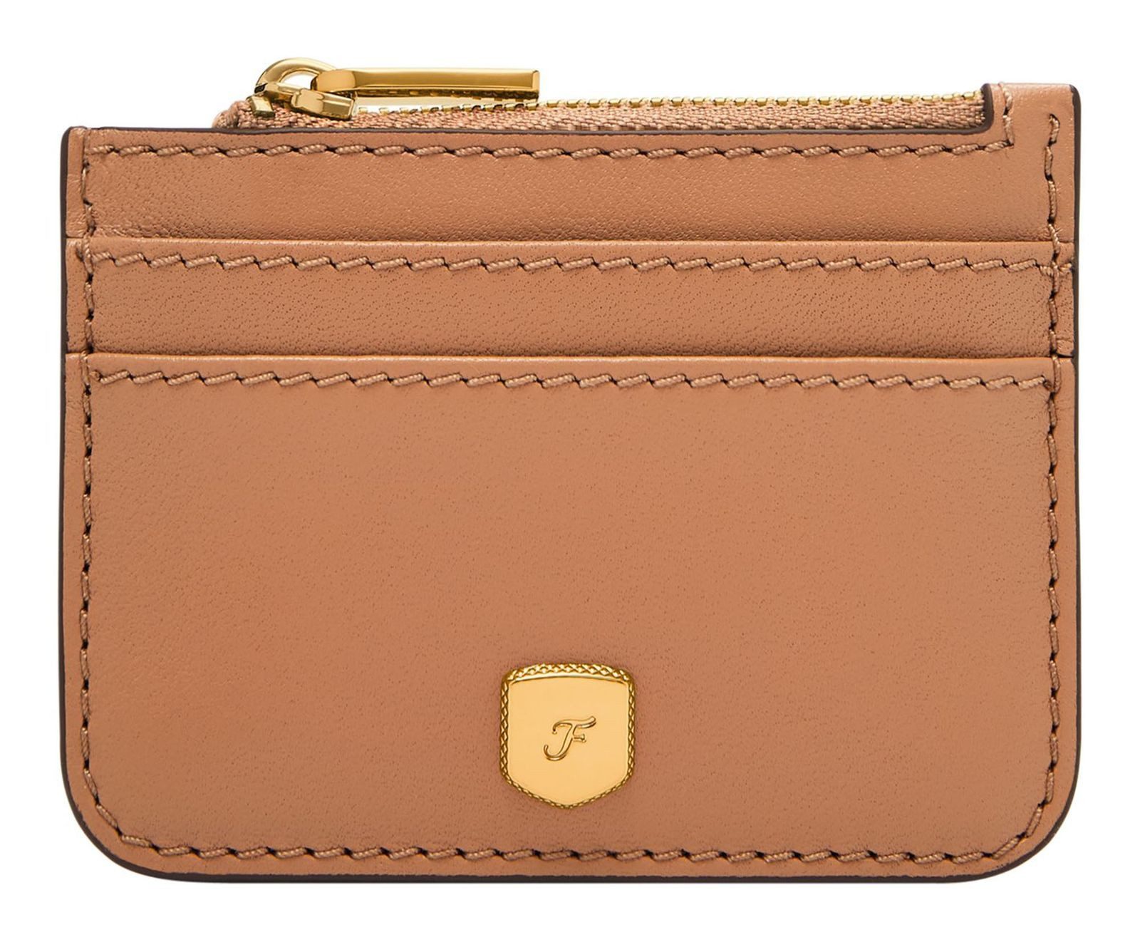 Fossil Kartenetui Zip Card Case, aus echtem Rindsleder