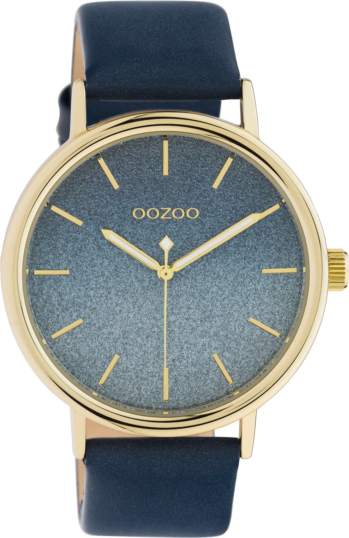 OOZOO Quarzuhr C10938, IP-beschichtet, ca. 42 mm Ø goldfarben Metallgehäuse