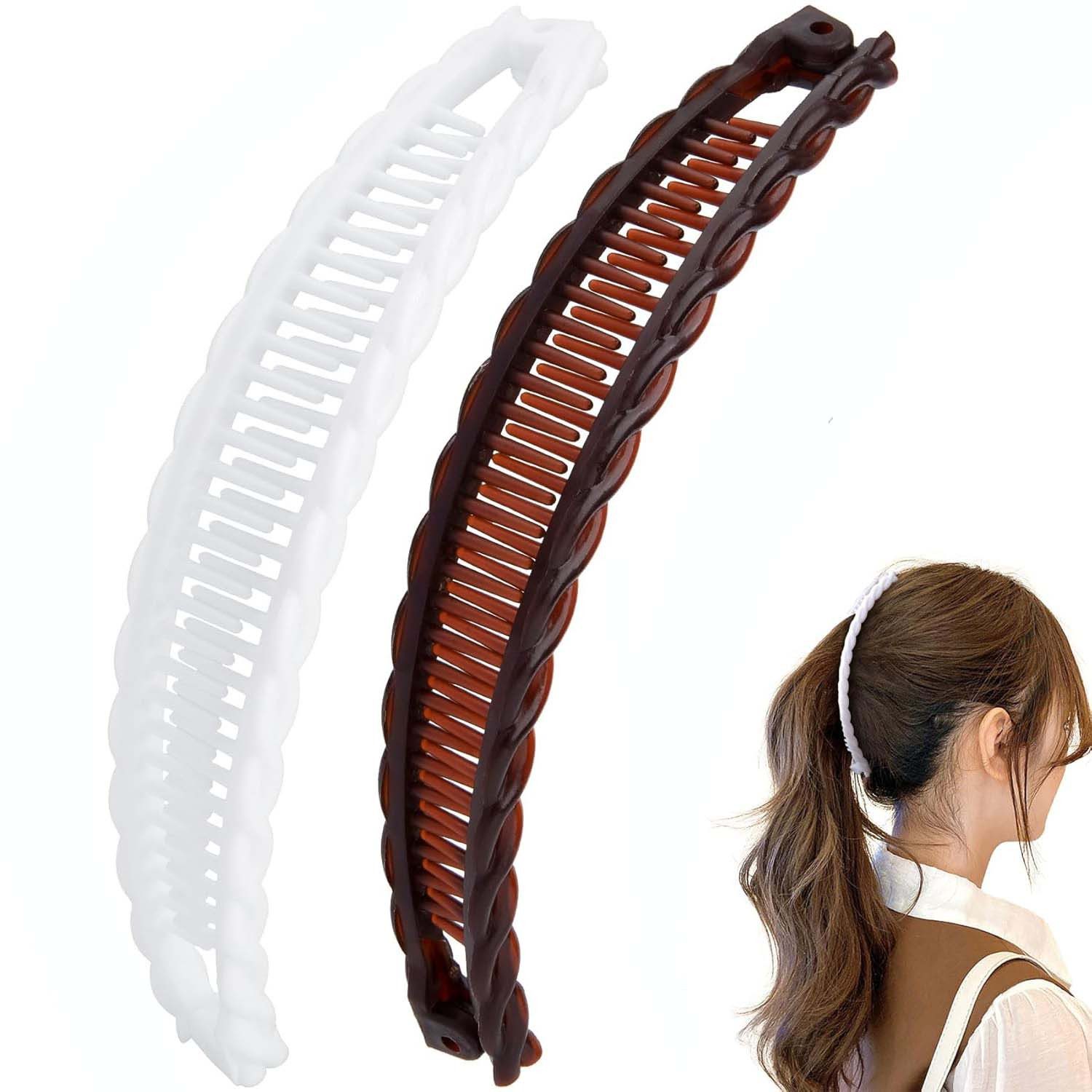 Oemmn Haarclip 2er Set Bananen-Haarklammern– Dekorative Haarschmuck, 2-tlg