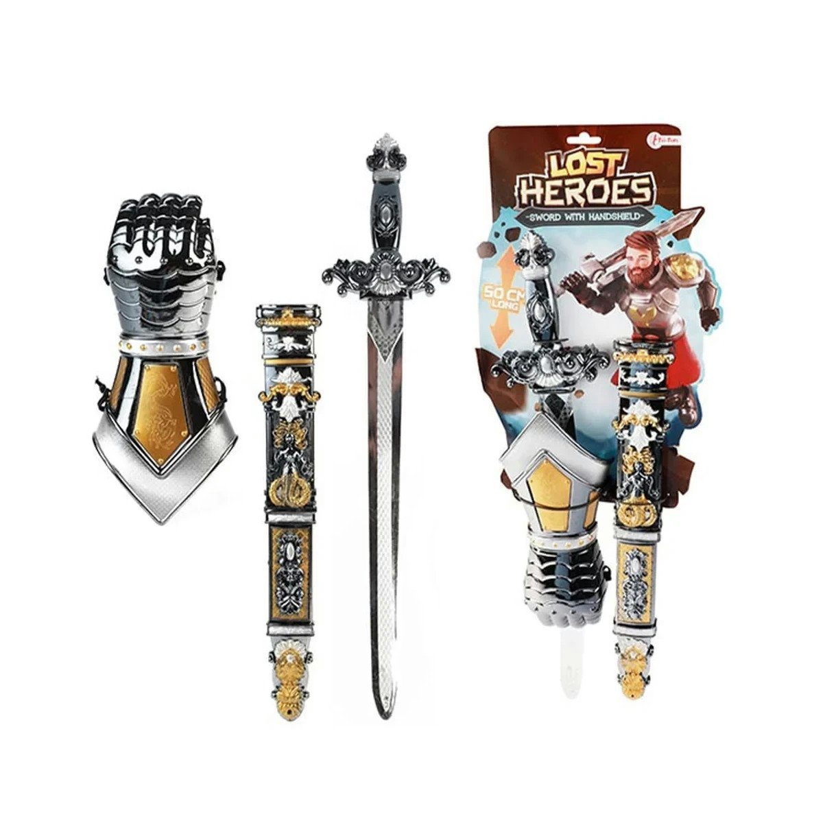 Kostüm LOST HEROES Verkleidungsset - Ritter- Schwert + Handschuh