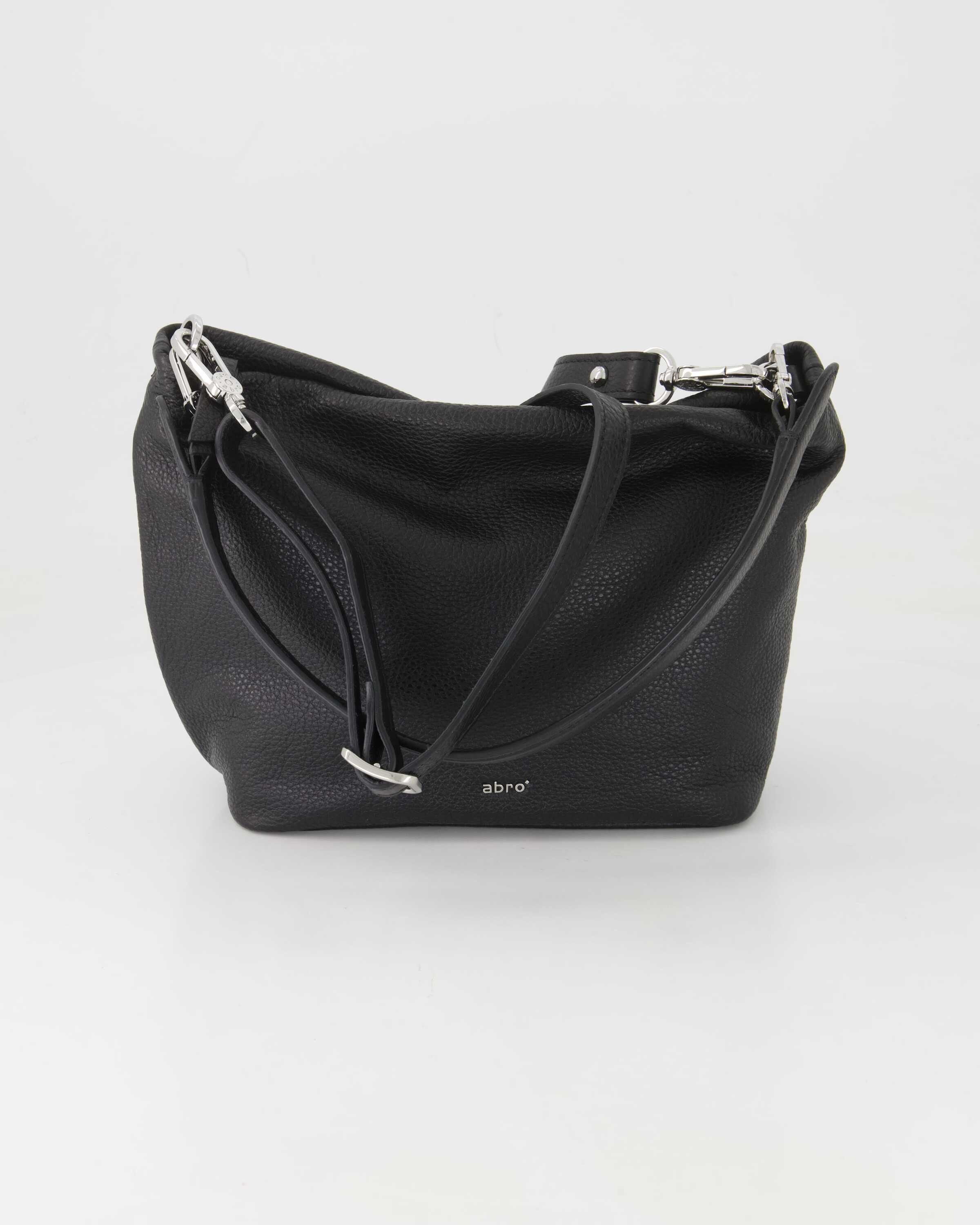 Abro Handtasche Beutel Ebony small, Obermaterial: Leder