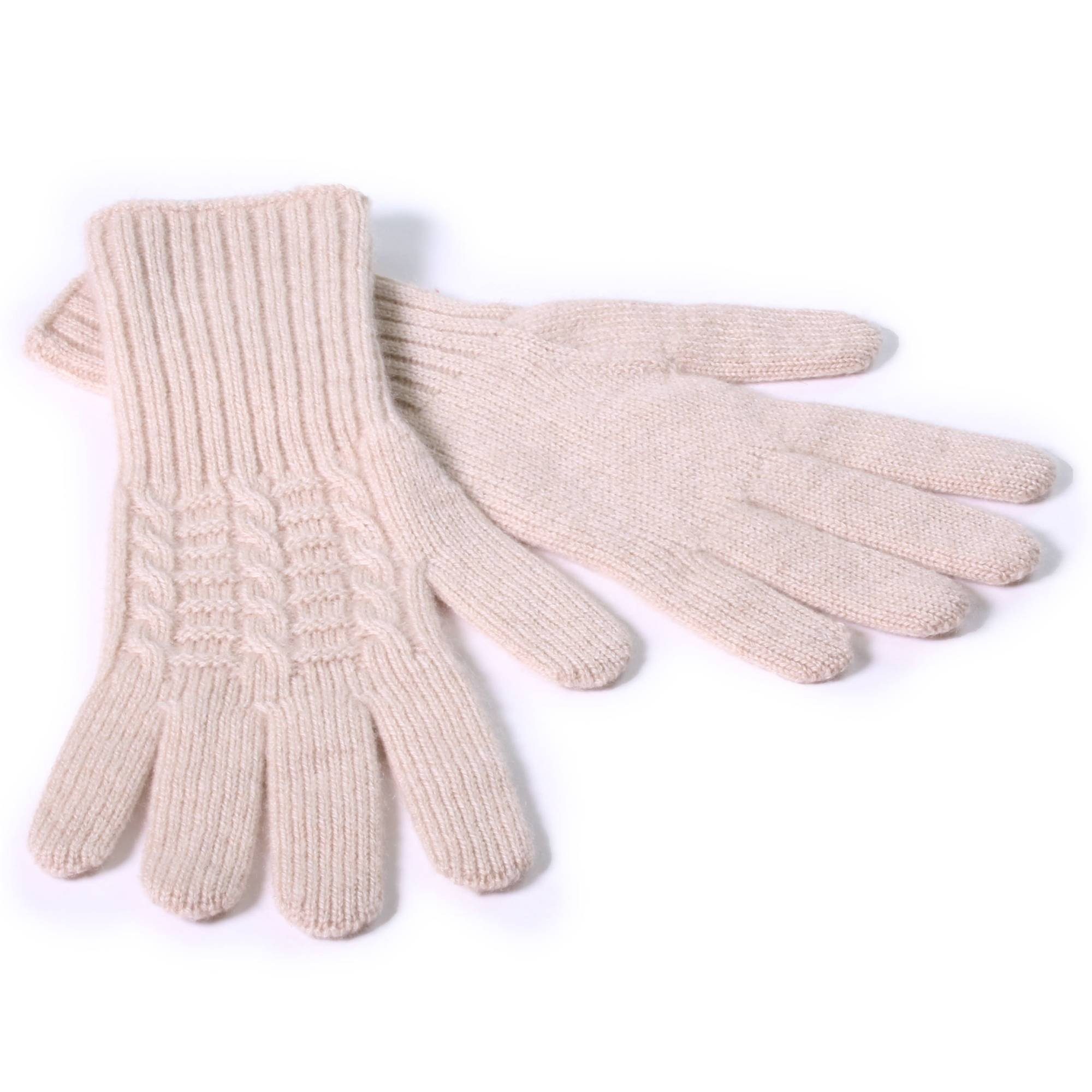 Tumelo Strickhandschuhe Handschuhe 100% Kaschmir DamenBeige