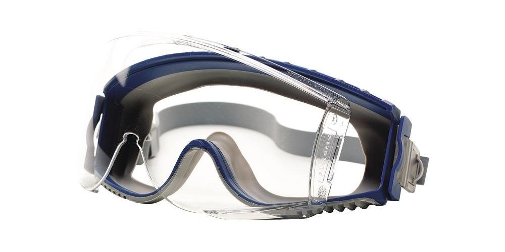 Scheiben Arbeitsschutzbrille MaxxPro Vollsichtschutzbrille grau, Polycarbonat EN 166, Rahmen Honeywell 170 EN klar