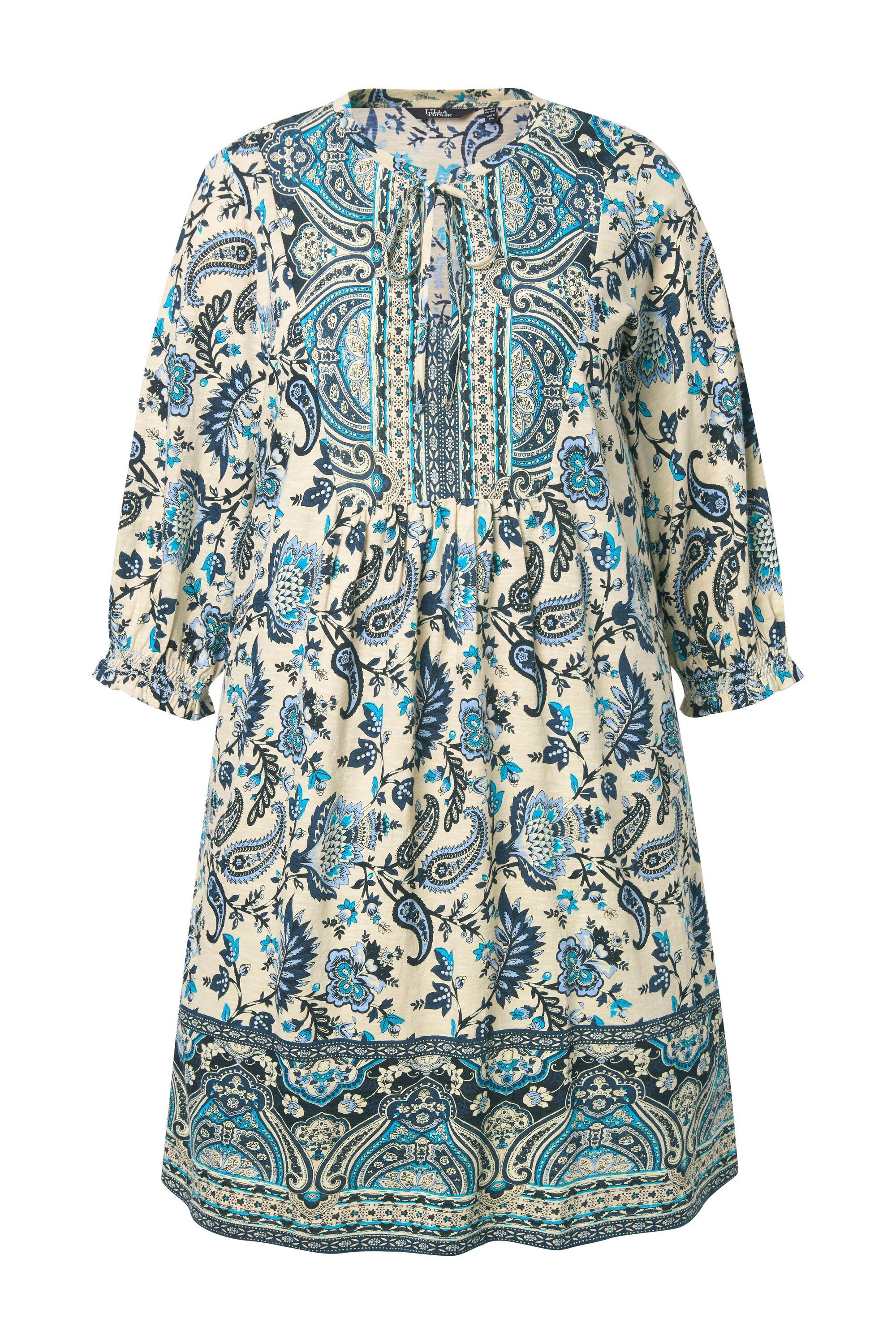 Ulla Popken Minikleid Kleid Boho-Druck A-Linie günstig online kaufen