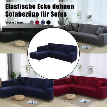 Ecksofahusse Stretch-Stoff Universal L-Shape Sofa Abdeckung,190-230cm, TWSOUL, Hergestellt aus Stretchmaterial, Geeignet für alle Jahreszeiten
