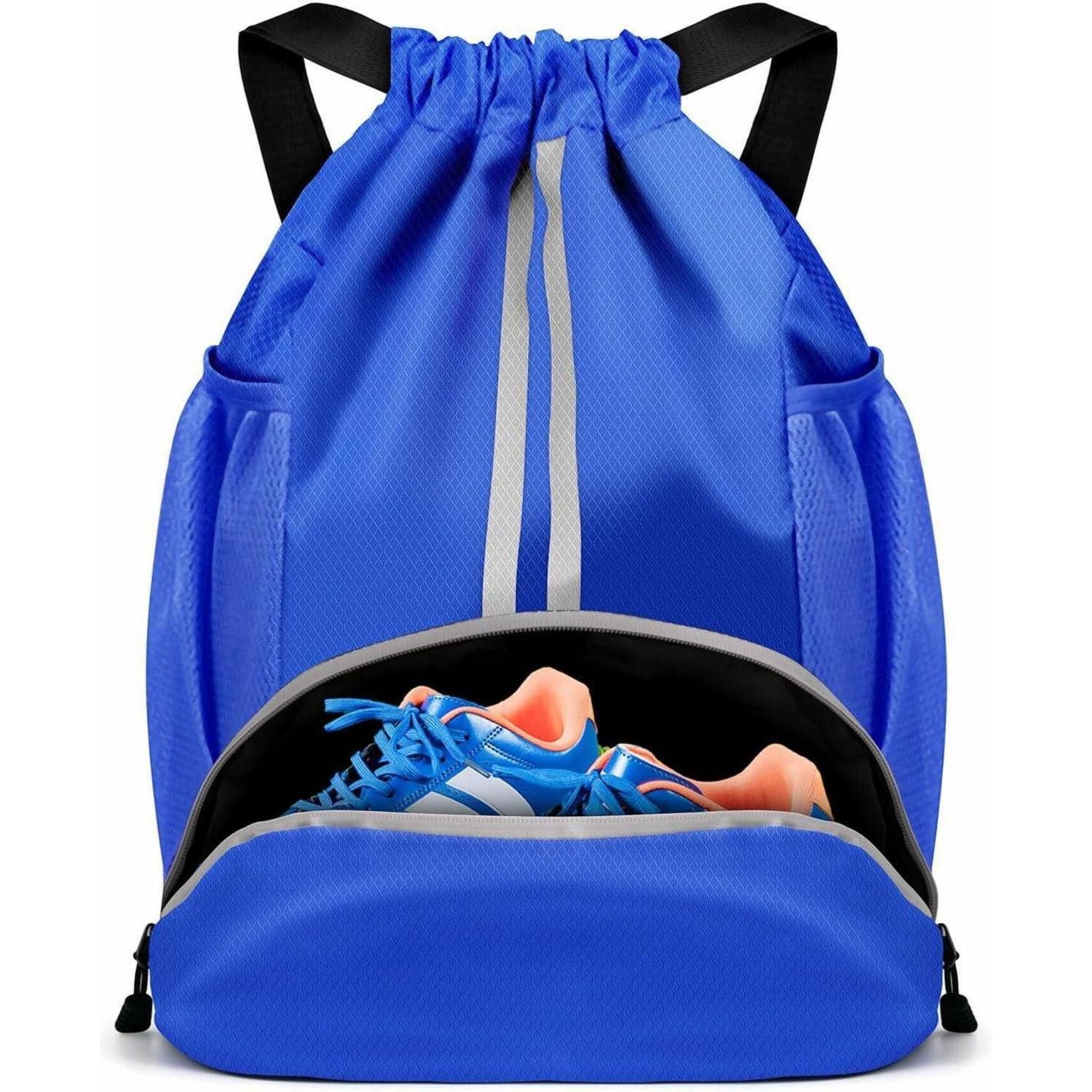 LuxusKollektion Sporttasche Sporttasche Turnbeutel Fußball Rucksack Kordelzug Gymsack Wasserfest