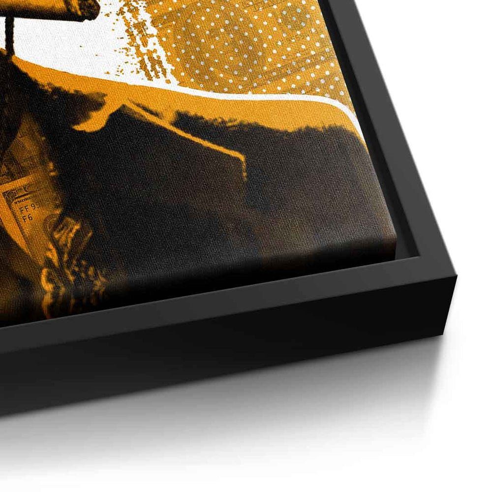 DOTCOMCANVAS® Rahmen Leinwandbild Gold goldener |