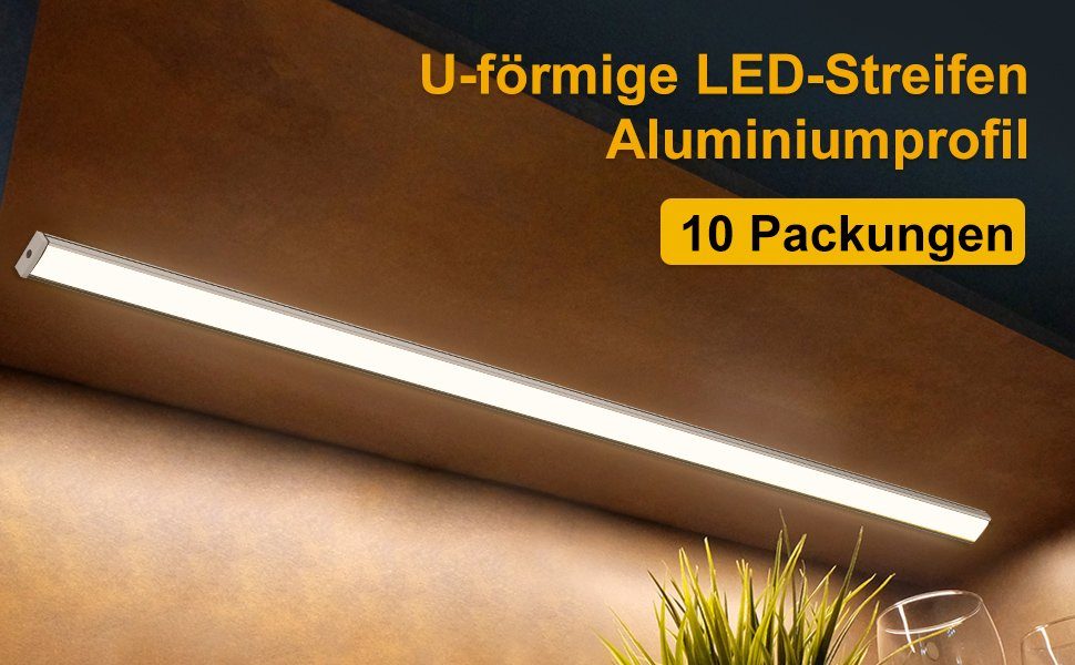 Daskoo LED LED-Stripe-Profil Aluprofil Leiste Schiene Profil Aluminium Alu 10x1M