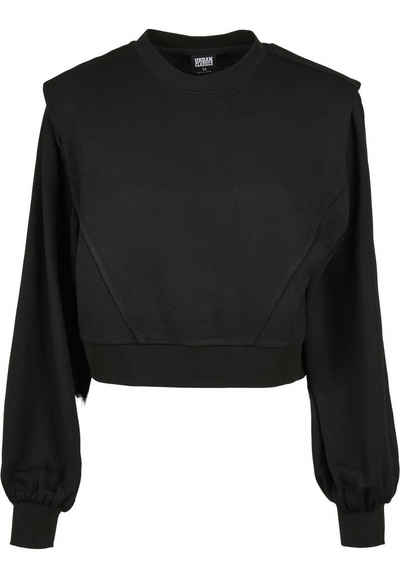 URBAN CLASSICS Sweater Damen Ladies Padded Shoulder Modal Terry Crewneck (1-tlg)