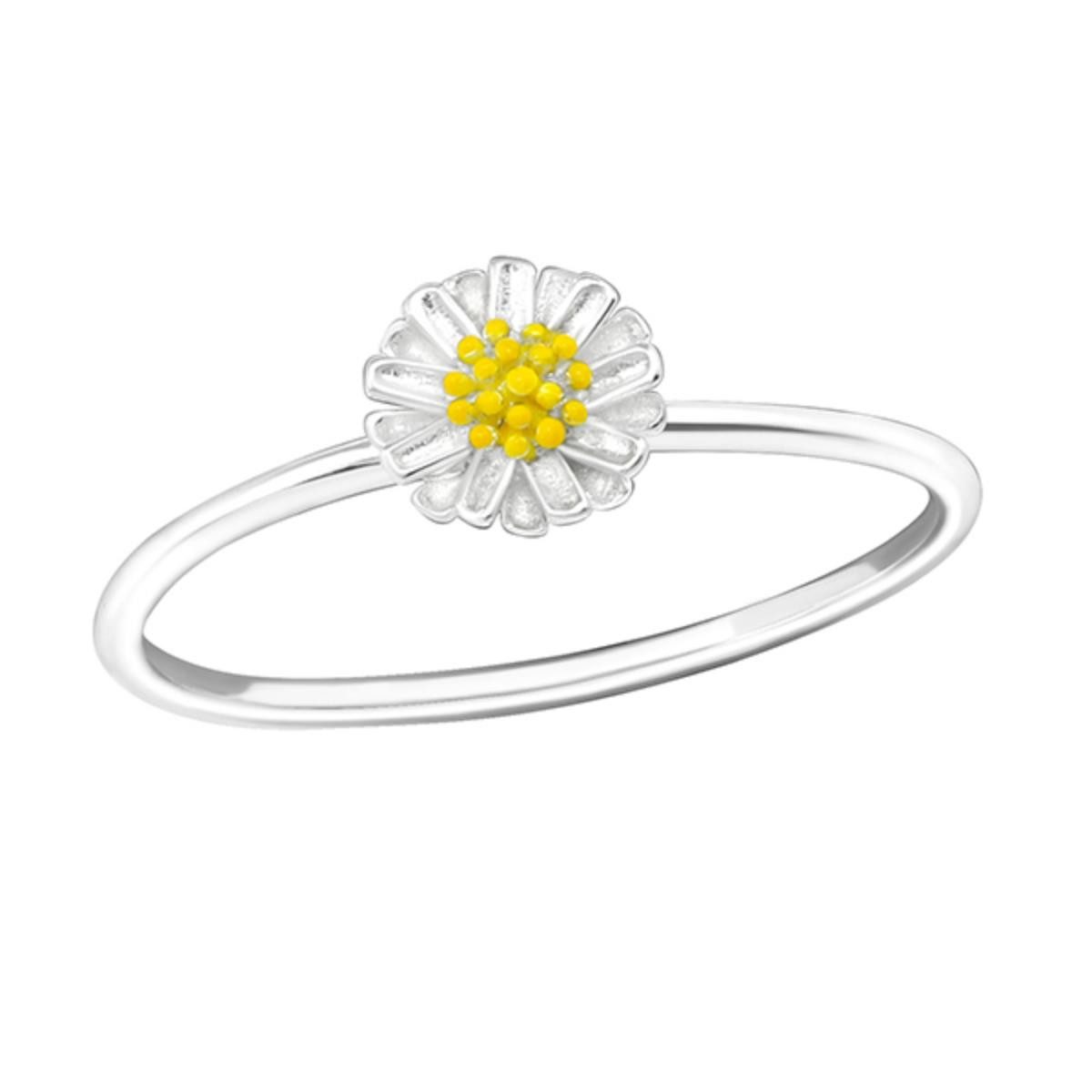 Order & Smile Schmuck Silberring Blumen Ring 925 Silber „Margerite“ günstig online kaufen