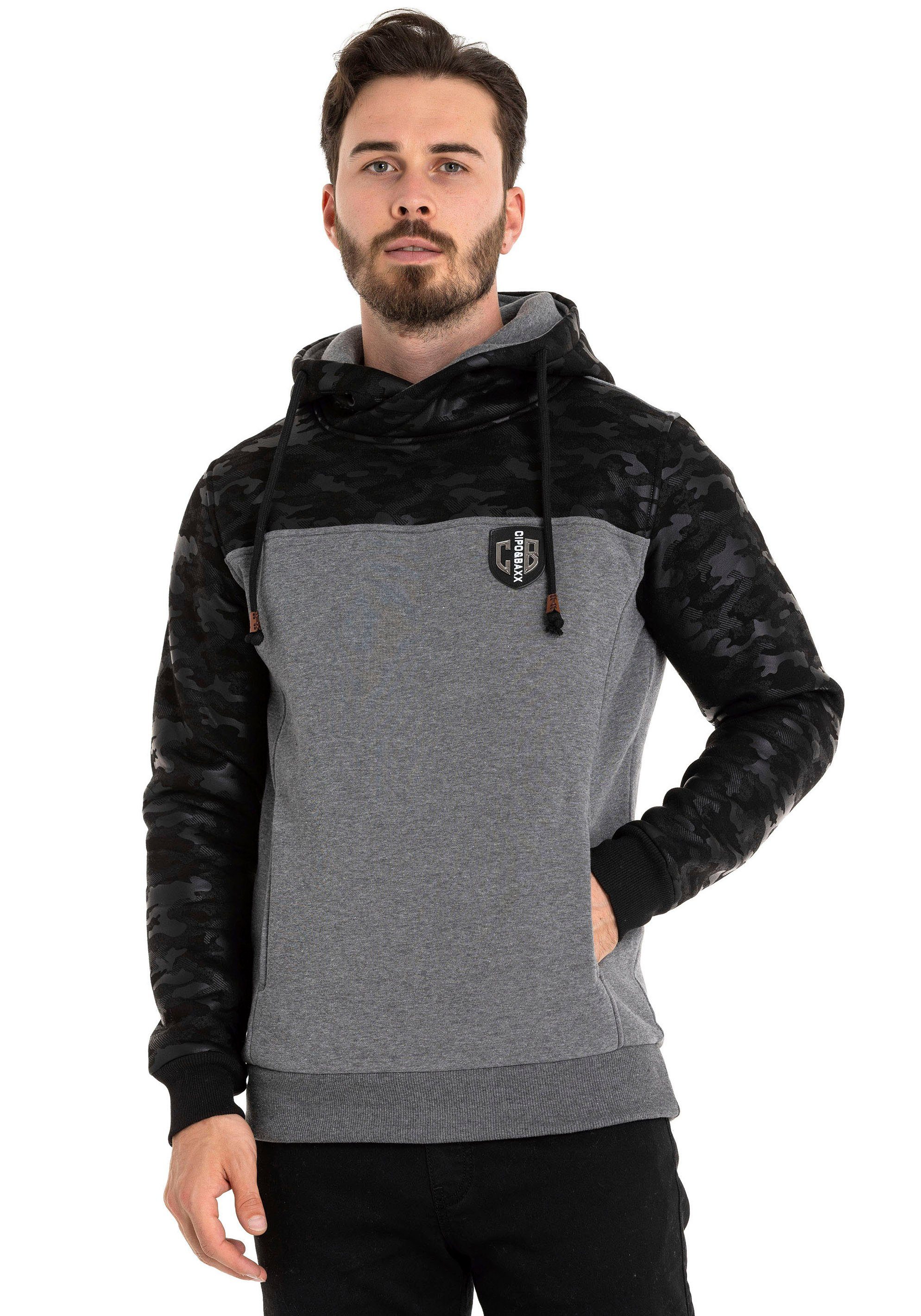 Cipo & Baxx Kapuzensweatshirt anthracite