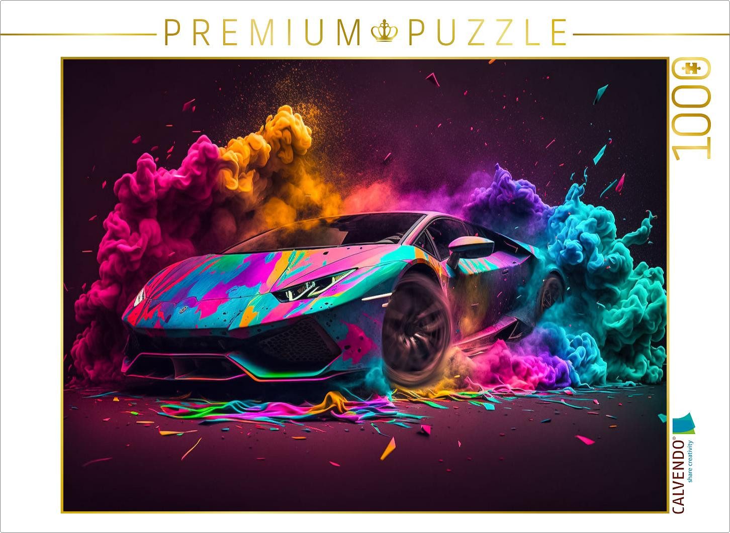 CALVENDO Puzzle CALVENDO Puzzle Lamborghini Huracan, 1000 Teile Lege-Größe 64x48cm Fo, 1000 Puzzleteile