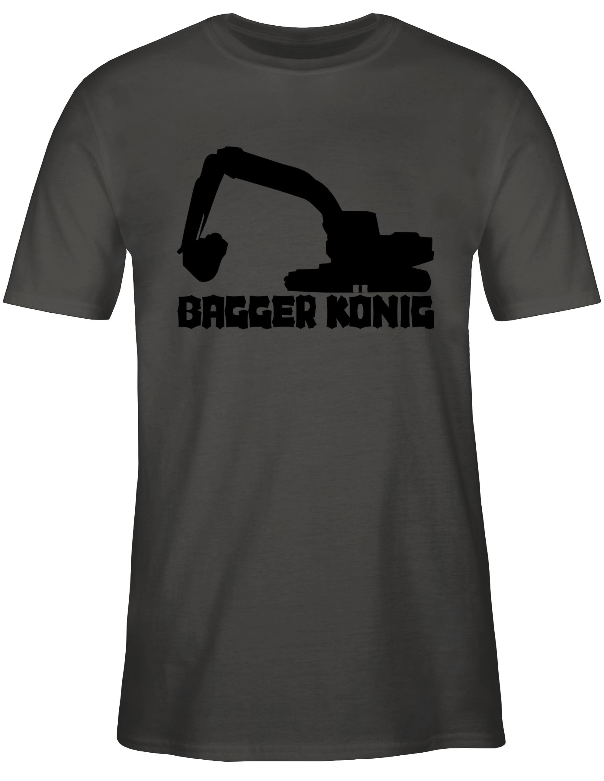 Bagger 1 König Fahrzeuge Dunkelgrau Shirtracer T-Shirt